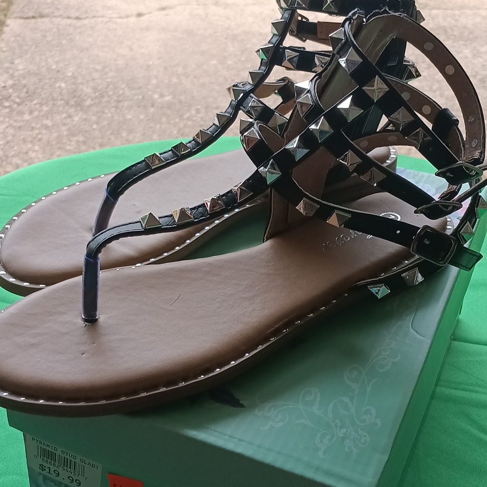 Studded Gladiator Sandals (Brand New))